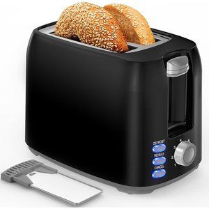 Home Black Plastic Best Rated Prime Wide Slot 2 slice Toaster